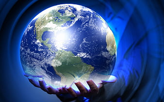 world in hands image