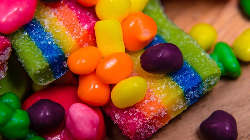 Colorful Candies, confectionery, candies, sweets, food, people, color, HD wallpaper