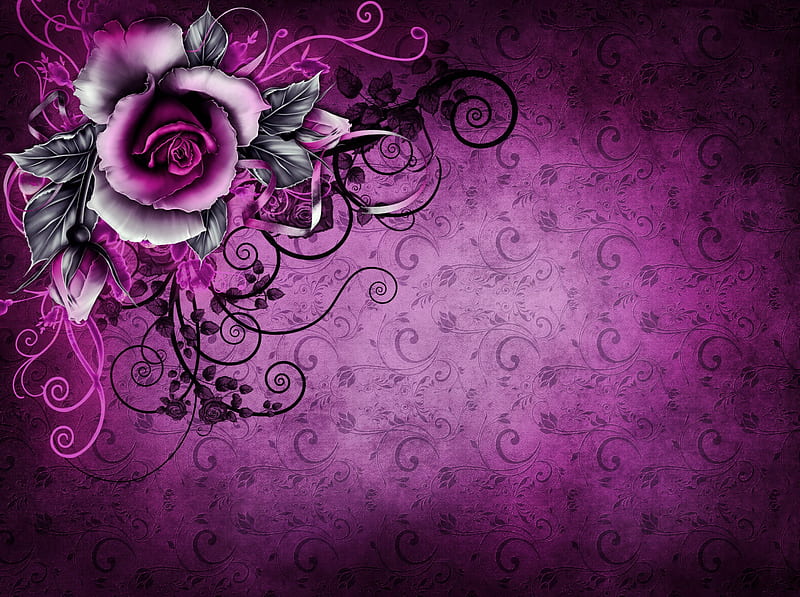 Vintage Rose Background, grunge, purple, rose, background, texture, vintage, HD wallpaper