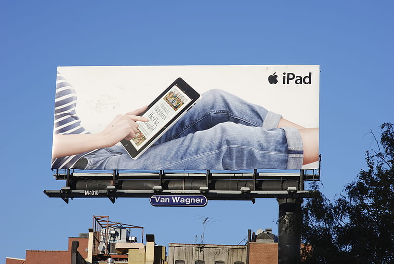iPad, advertising, board, HD wallpaper