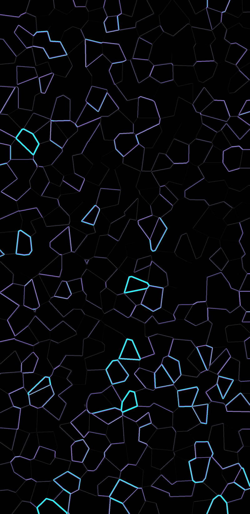 Neon Abstract, blue, neon, tech, technology, circuit, purple, green, shapes, squares, triangles, HD phone wallpaper