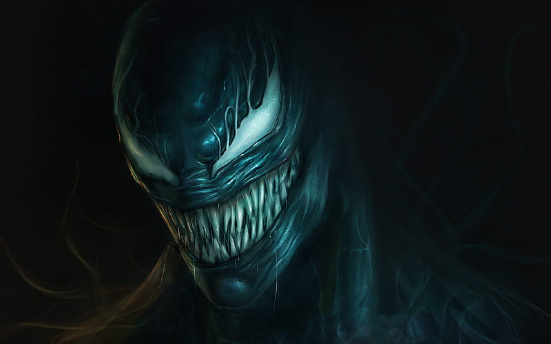 Angry Venom , venom, superheroes, artstation, artist, artwork, digital-art, HD wallpaper