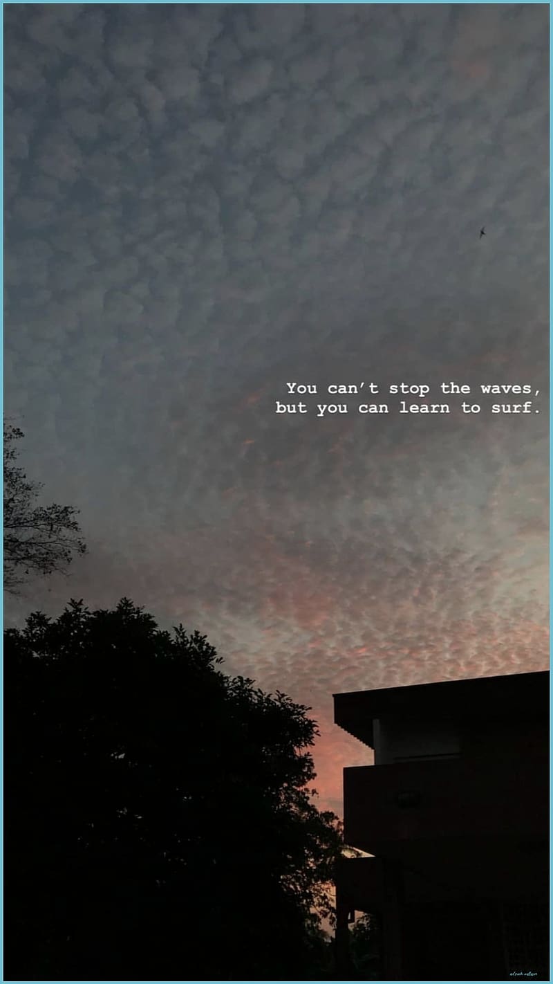 Aesthetic Quotes, Clouds Background, evening, HD phone wallpaper | Peakpx