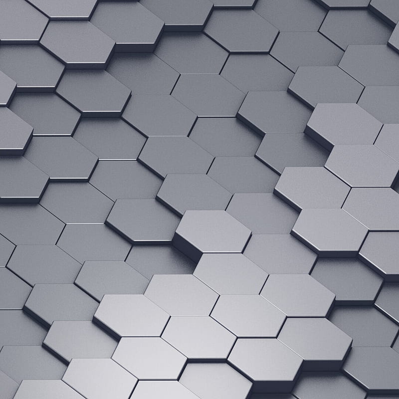 honeycomb, volume, gray, convex, HD phone wallpaper