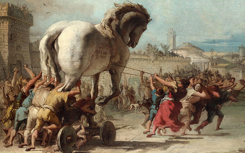 Trojan Horse, helen, horse, troy, virus, trojan, HD wallpaper
