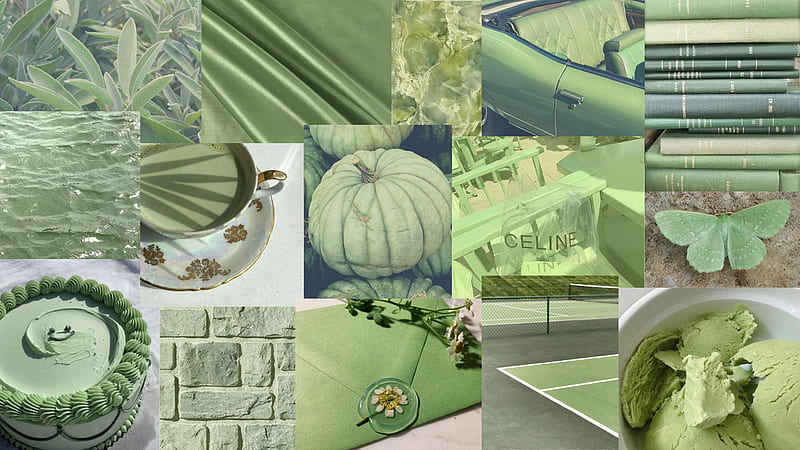 Collage Sage Green Sage Green, HD wallpaper