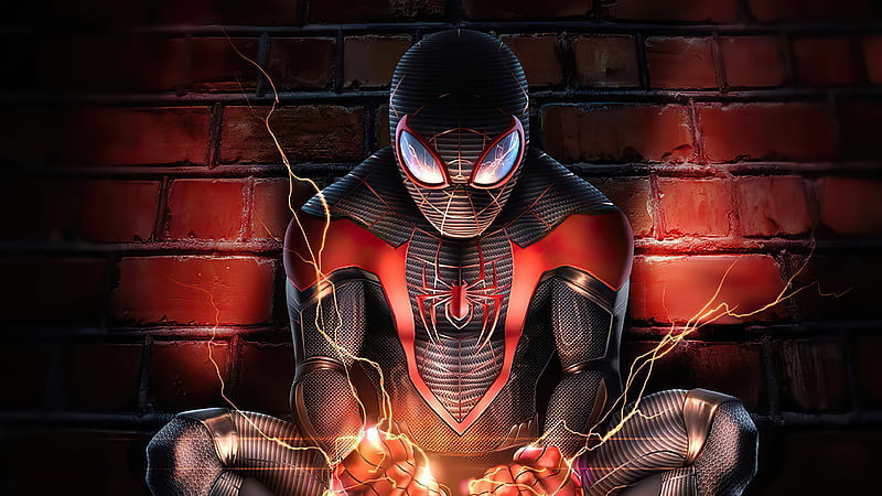 2020 Spider Man Miles Artwork, spiderman, superheroes, artwork, HD wallpaper