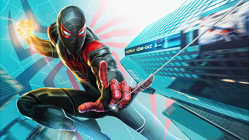 Miles Morales, comics, marvel, play station, ps5, sony, spiderman, spiderverse, tv, HD wallpaper