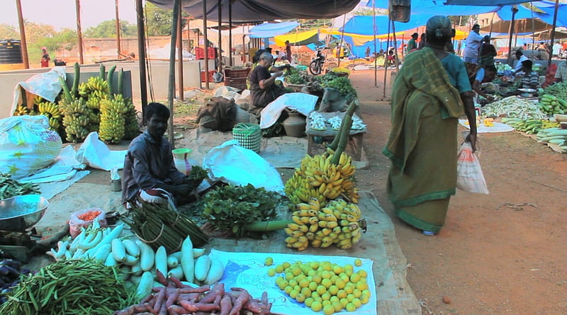 Tamil Nadu street market, India, Street, Tamil Nadu, market, HD wallpaper