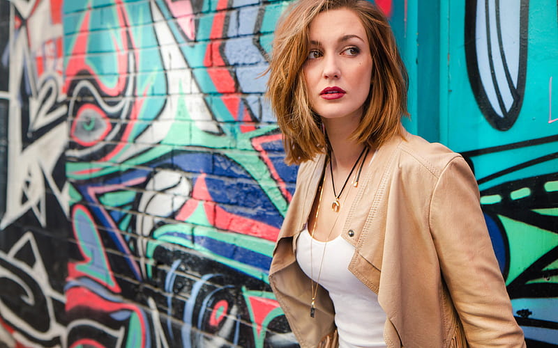Katherine Barrell canadian actress, Hollywood, beauty, ginger girls, HD wallpaper