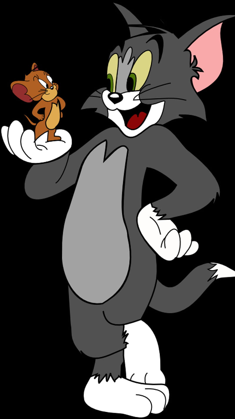 Tom and Jerry Happy, tom and jerry, cartoon, animation, HD phone ...