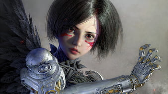 Alita, angel, anjo, battle, combate, cybernetic, filme, girl, movie, robo,  HD phone wallpaper