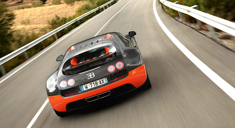 Bugatti Veyron Super Sport Orange Black Car Hd Wallpaper Peakpx