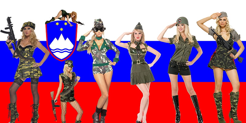 Slovenian flag and beauty, special, slovenia, army, slo, flag, girl, slovenija, new, beauty, HD wallpaper
