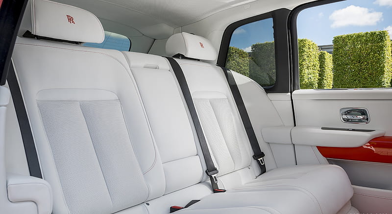 2019 Rolls-Royce Cullinan (Color: Fux Orange) - Interior, Rear Seats , car, HD wallpaper