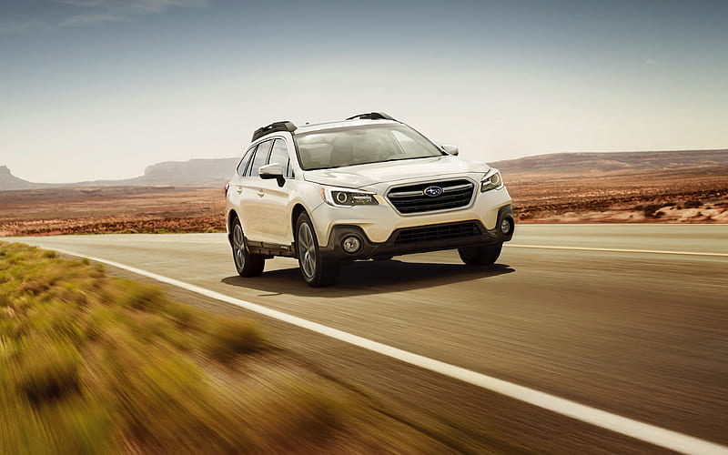 Subaru Outback road, 2018 cars, crossovers, new Outback, Subaru, HD wallpaper