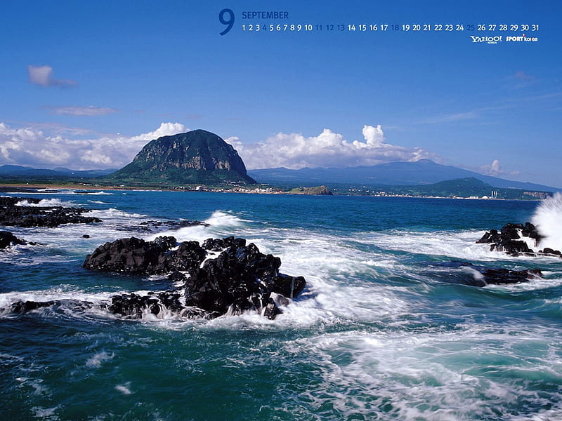 September-Calendar-Jeju Island, HD wallpaper