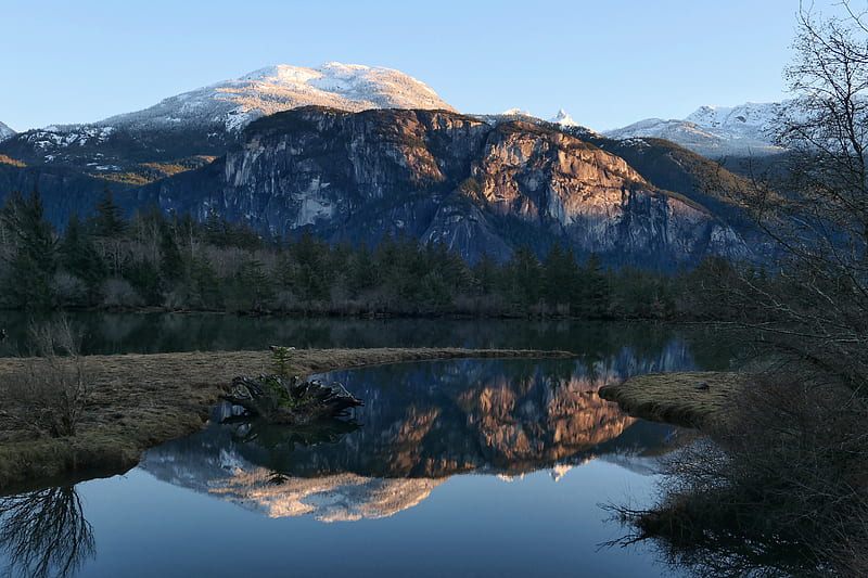 mountain, lake, water, reflection, nature, landscape, HD wallpaper