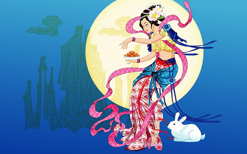 Chang-e flies to the moon- Mid-Autumn Festival special edition 08, HD wallpaper