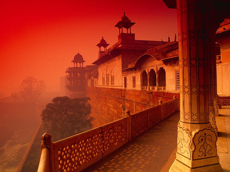 Agra Fort India, agra fort, unesco, india, HD wallpaper