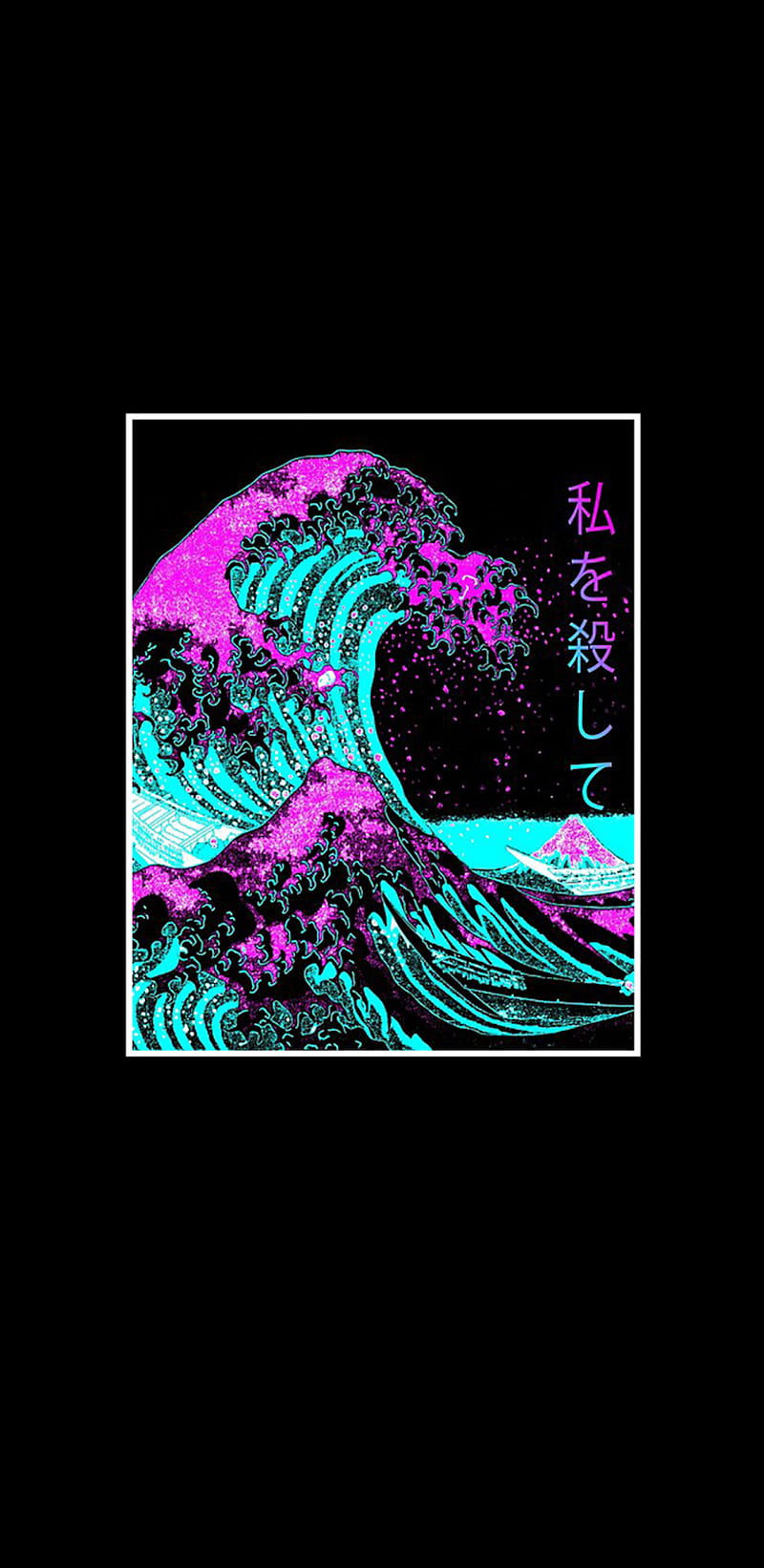 Kanagawa, japan waves, purple, HD phone wallpaper | Peakpx