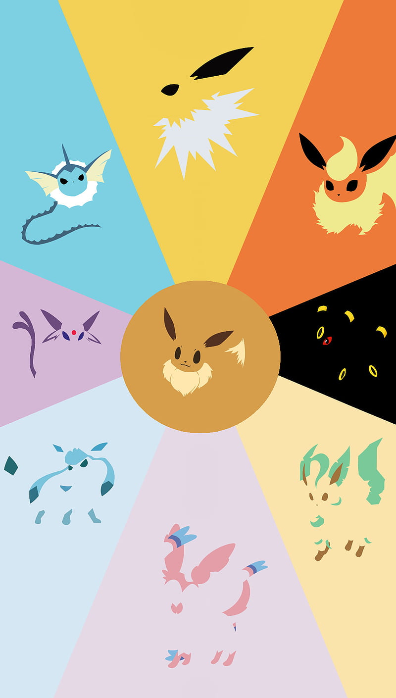 HD wallpaper Pokemon Eevee evolution digital wallpaper rainbows colorful   Wallpaper Flare