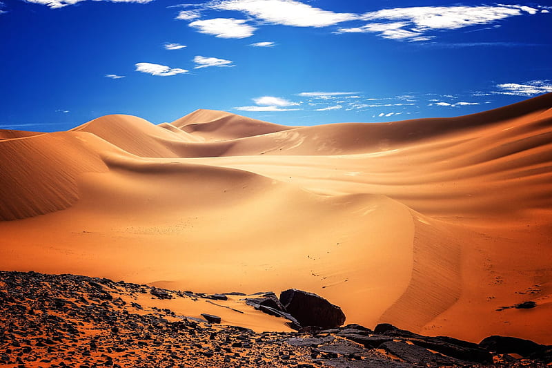Africa Algeria Desert , desert, nature, africa, dune, rocks, sahara, HD wallpaper