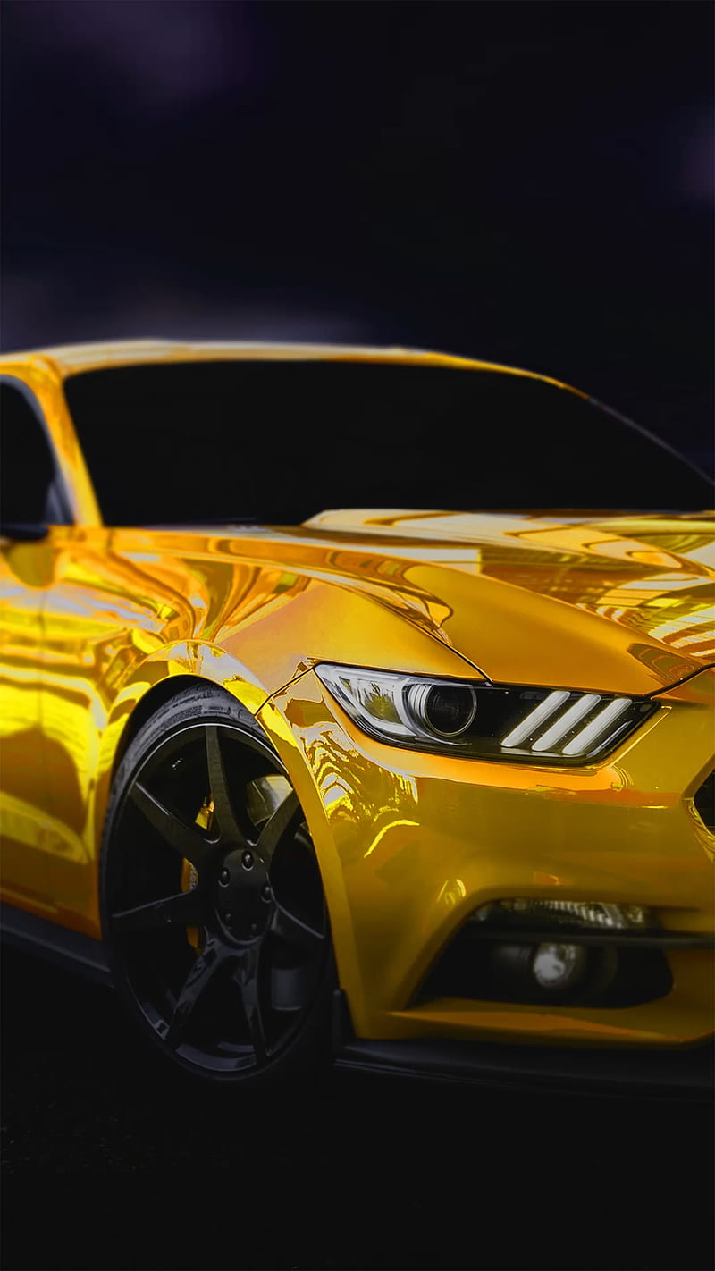 Yellow Car, car , carros, fast car, tires, vehicles, HD phone wallpaper