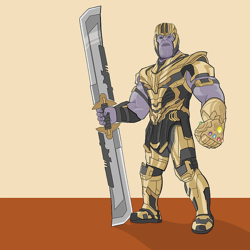 Thanos New Weapon In Avengers Endgame Art, HD wallpaper