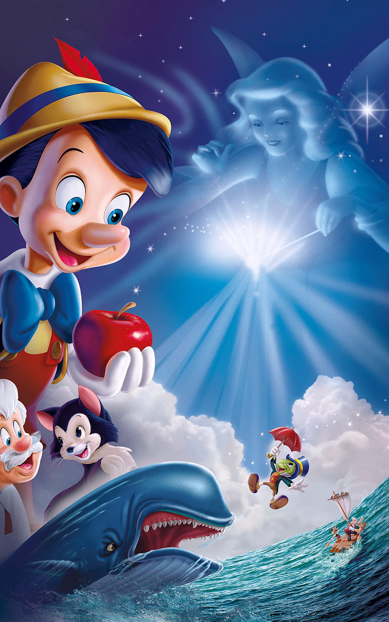Pinocchio animacao, desenho, fada, movie, pinocchio, HD phone wallpaper