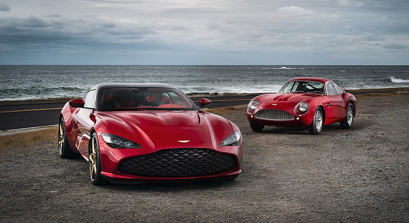 2020 Aston Martin DBS GT Zagato and DB4 GT Zagato Continuation , car, HD wallpaper