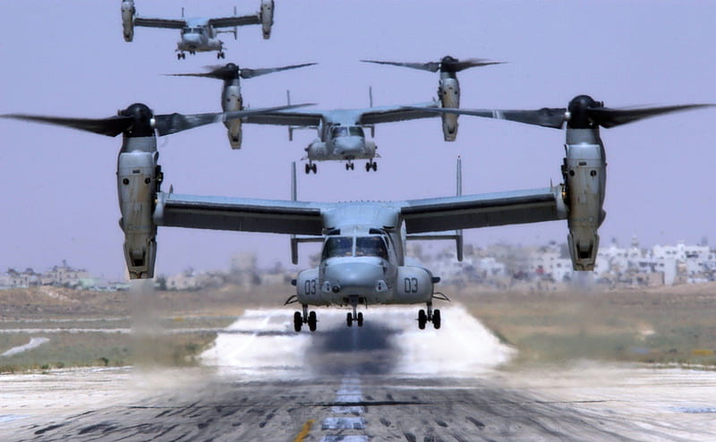 V-22 Osprey, landing, technology, osprey, proprotor, aircraft Entropy, military, tiltrotor aircraft, v 22, HD wallpaper