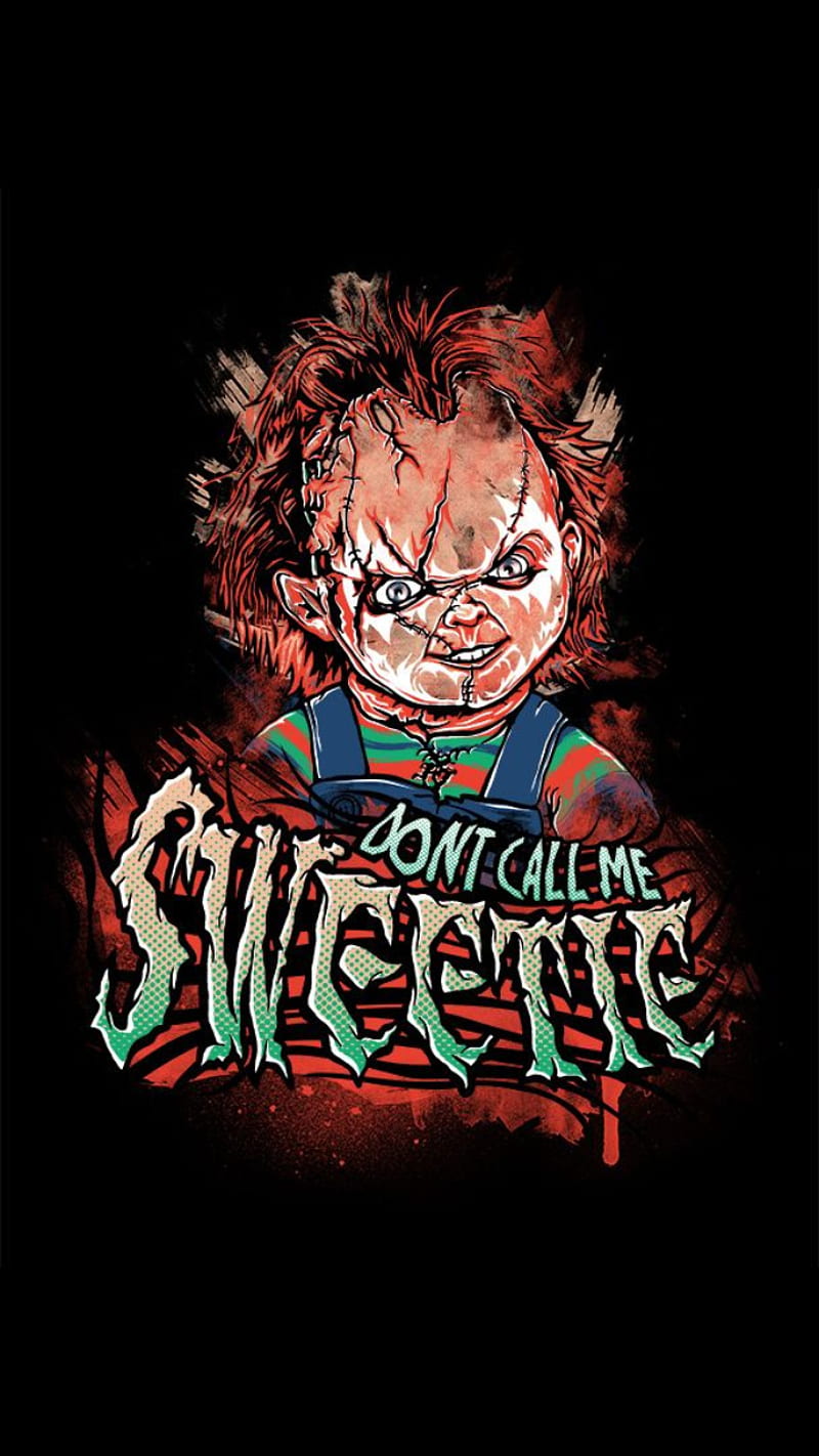 Chucky sweetie, 3d, childs play, chucky, chucky tattoo, emo, halloween horror, rocker, scary, HD phone wallpaper