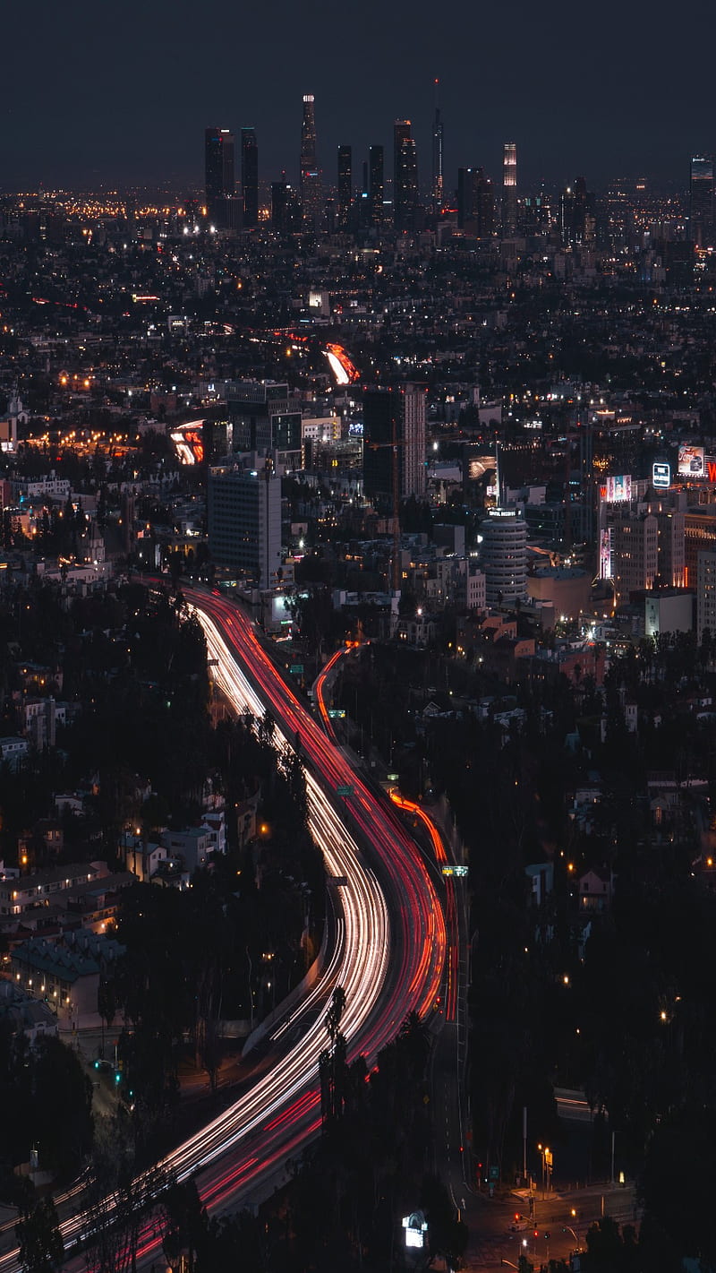 Los Angeles Skyline, city, night, skyline, travel, HD phone wallpaper |  Peakpx
