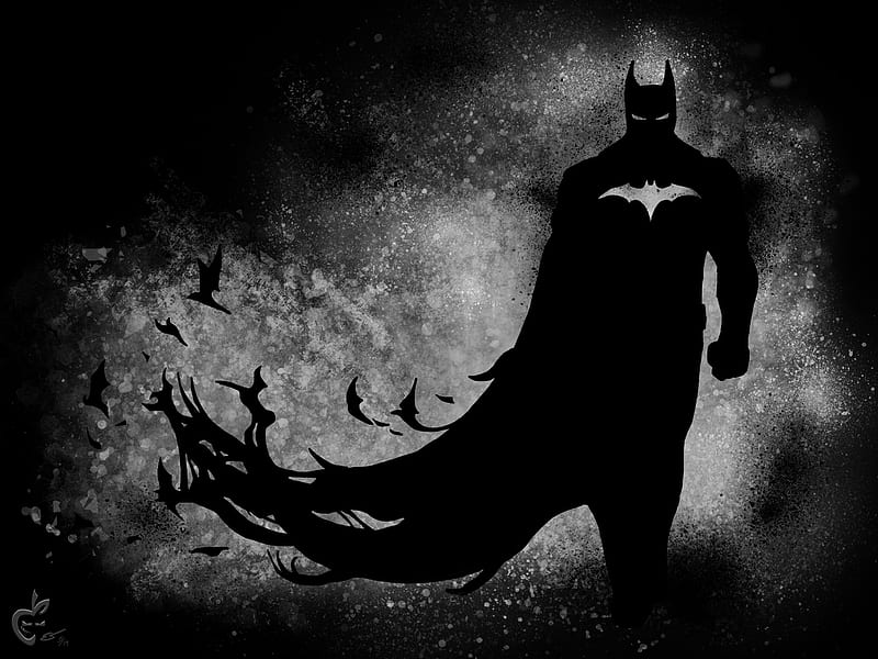The Dark Knight Paint, batman, superheroes, behance, artwork, artist, HD wallpaper