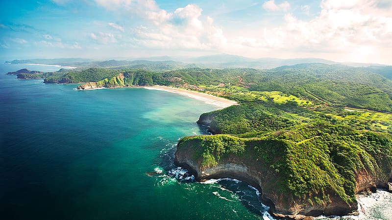 Landscape, Sea, Ocean, , Nicaragua, Coastline, HD wallpaper