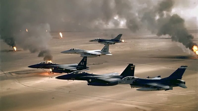 Operation Desert Storm, military, aircraft, desert, other, HD wallpaper