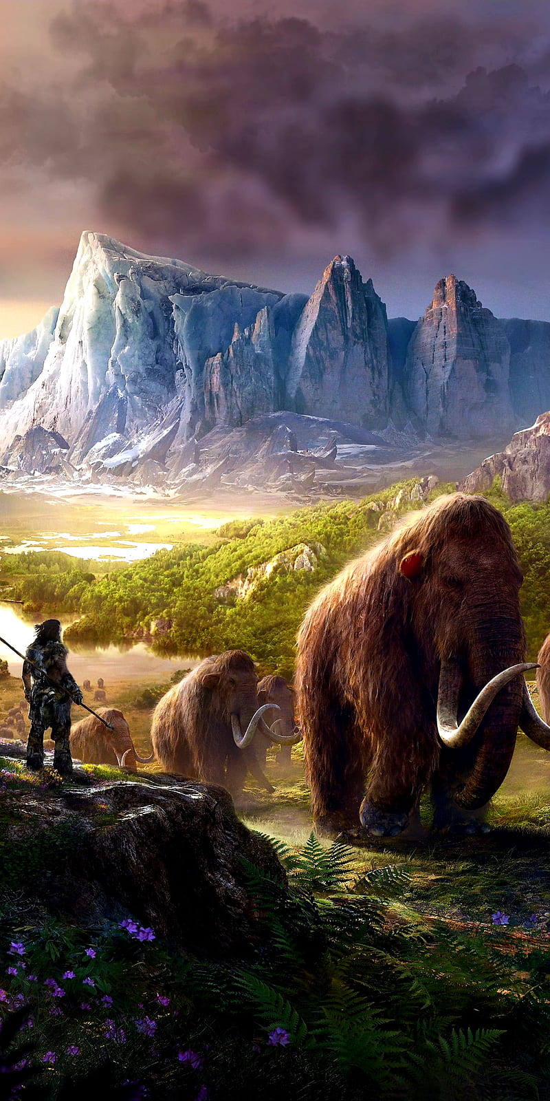 Ice age, mammoth, HD phone wallpaper
