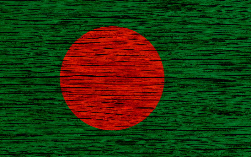 Flag of Bangladesh Asia, wooden texture, Bangladesh national flag, national symbols, Bangladesh flag, art, Bangladesh, HD wallpaper