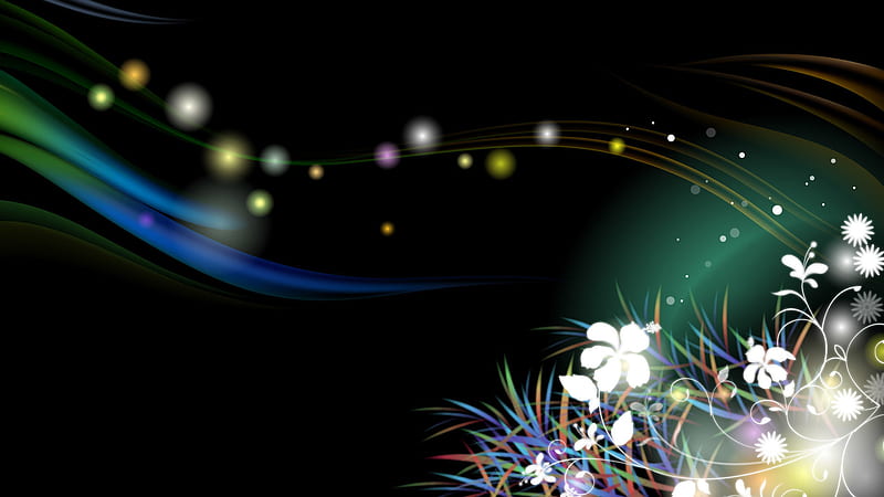 Glittering Lights Flowers Abstract, HD wallpaper | Peakpx