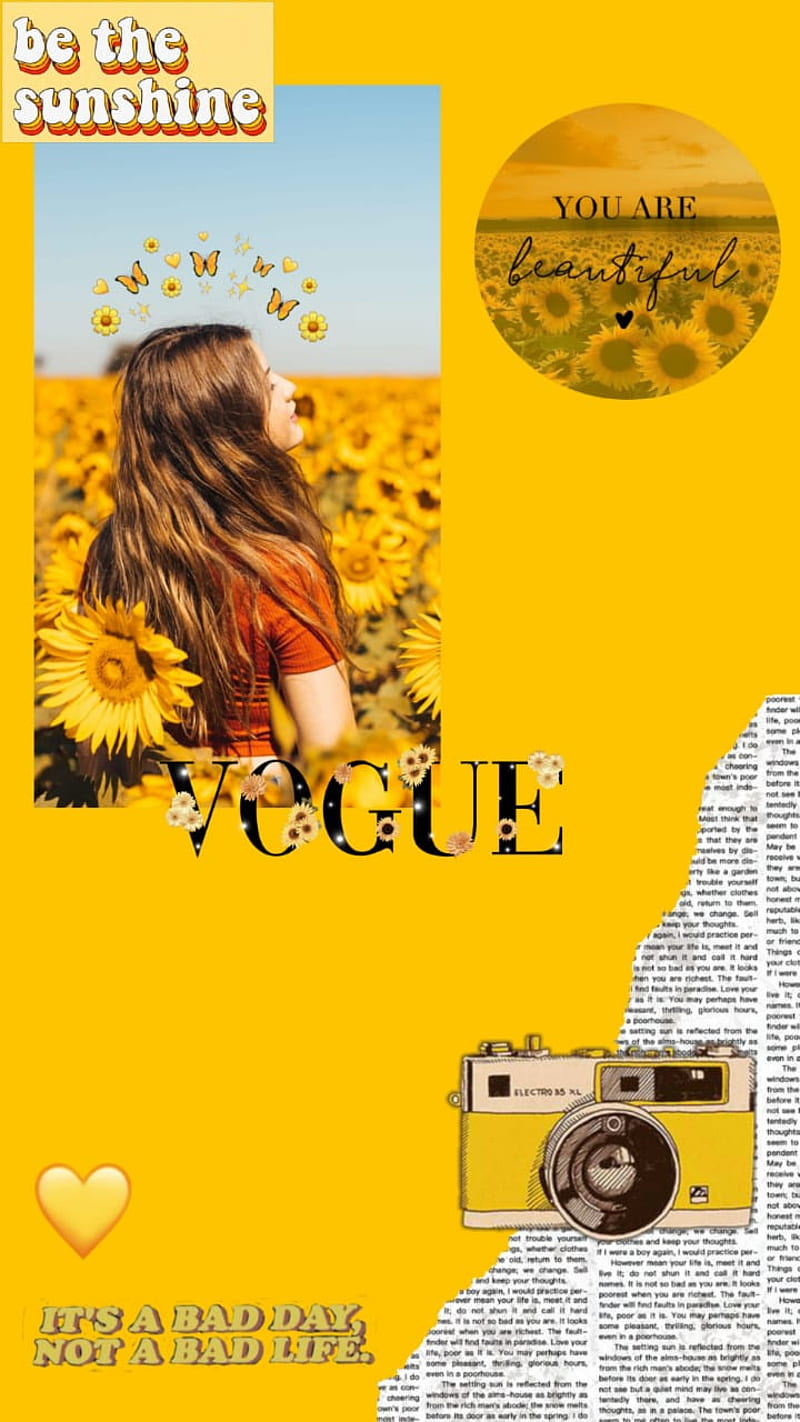 Aesthetic Girl Love Yourself Vogue Yellow Hd Phone Wallpaper Peakpx