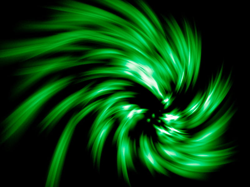 Water green, abstract, vortices, HD wallpaper
