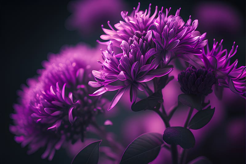 Purple chrysanthemum, Flowers, Blossom, Purple, Garden, HD wallpaper