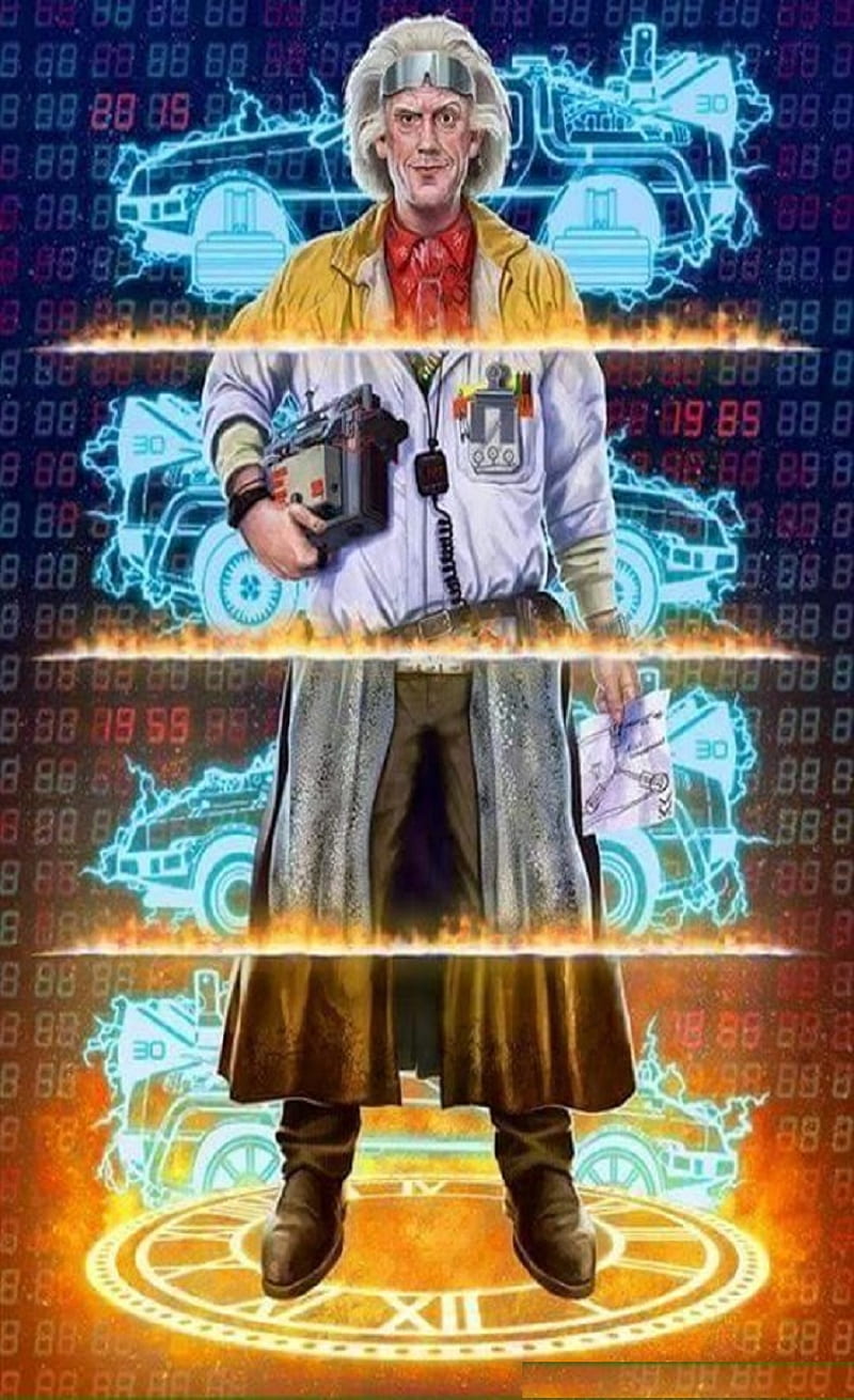 Doc Brown, back to the future, science, sci fi, HD phone wallpaper