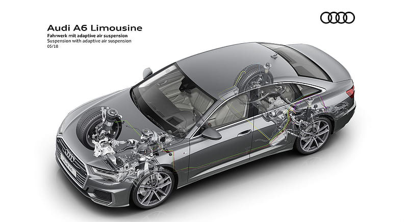 2019 Audi A6 - Suspension with adaptive air suspension , car, HD wallpaper
