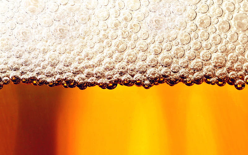 beer, bubbles, fluid, amber, HD wallpaper