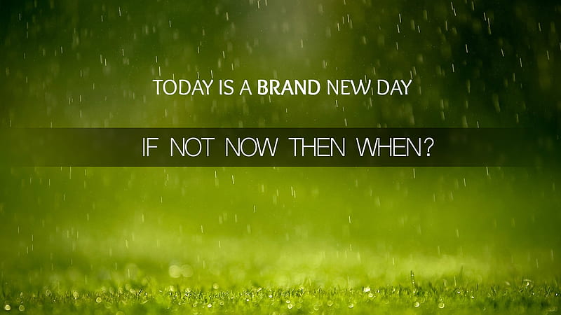 Today Is A Brand New Day If Not Now Then When Inspirational, HD wallpaper