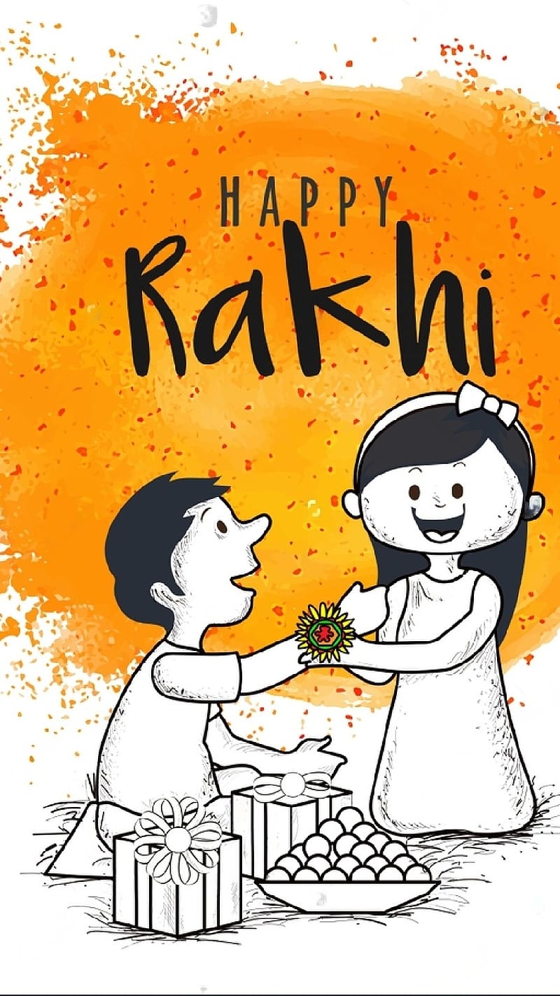 How to Draw Rakhi Step by Step || Raksha Bandhan Special Drawing || Cute Rakhi  Drawing Colour.. - YouTube