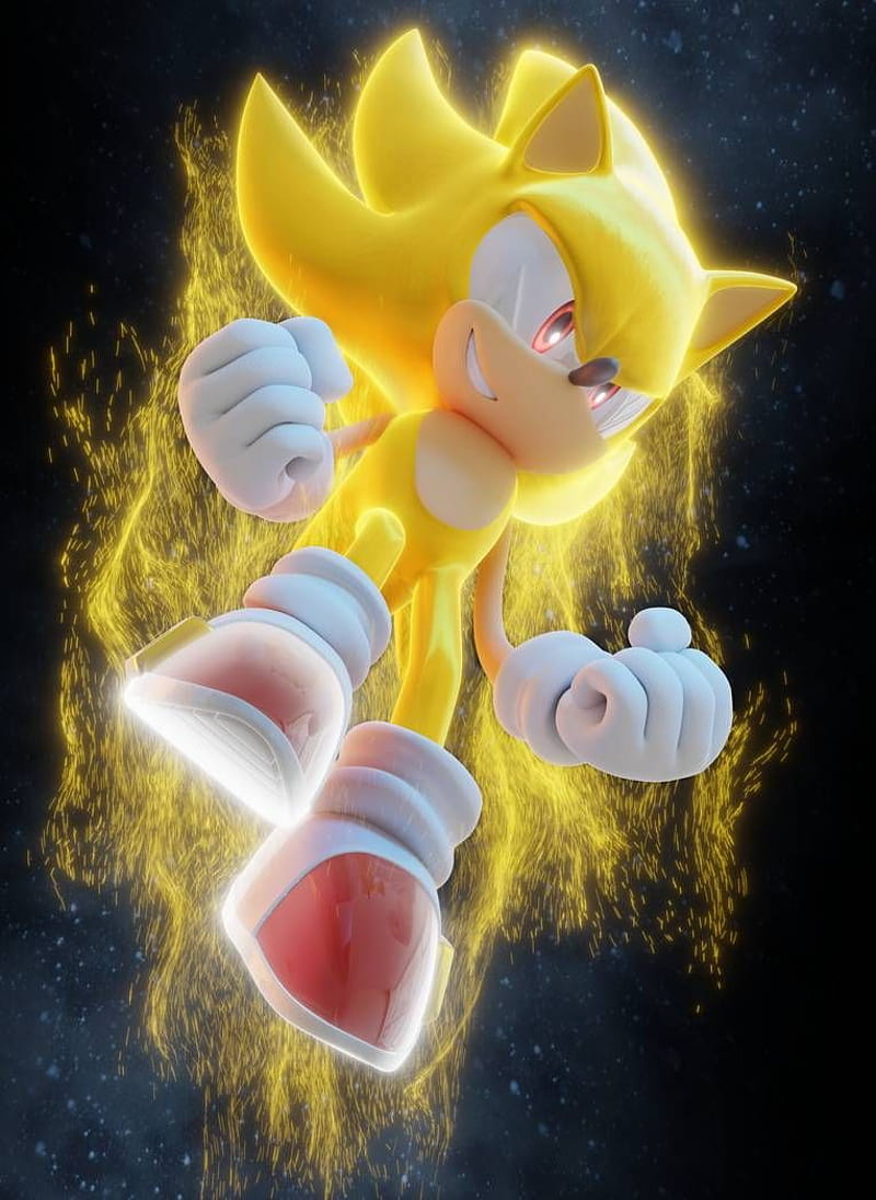 Marza Super Sonic. Hedgehog art, Sonic, Sonic dash, Yellow Sonic, HD phone wallpaper