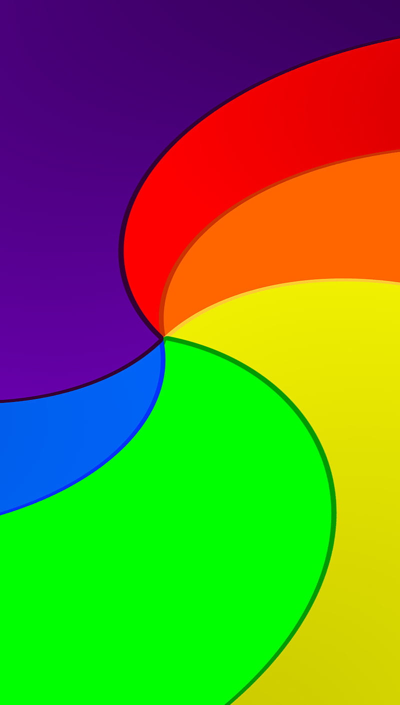 color vortex, abstract, rainbow, vector, HD phone wallpaper